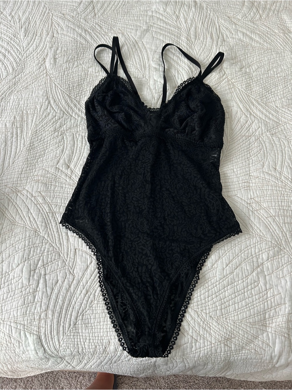 aerie Black Lace Bodysuit